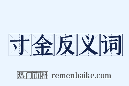寸金反义词是什么意思的图片